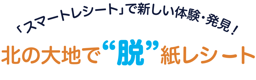 北の大地で脱紙レシート