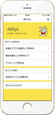 ポイント詳細画面