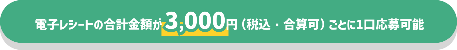 電子レシートの合計金額が3,000円（税込・合算可）ごとに1口応募可能