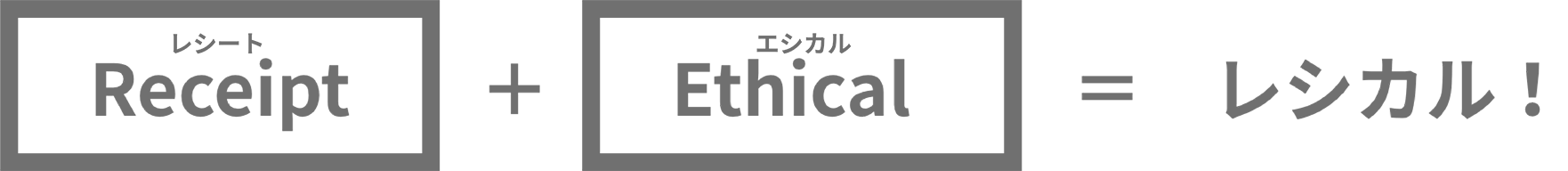 Receipt + Ethical = レシカル！