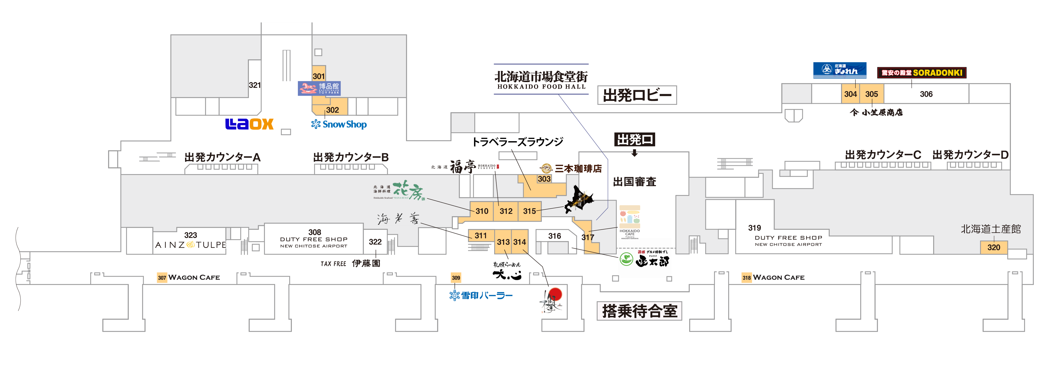 3Fの地図